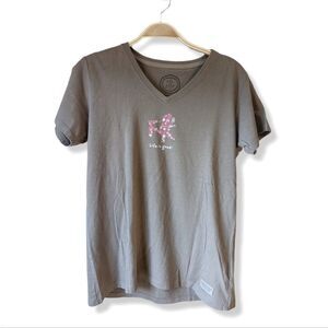 Life is‎ Good Women's Crusher T-Shirt Sz M in light brown